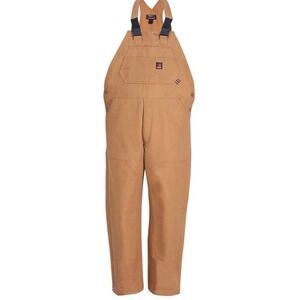 Forge FR Flame Resistant Insulated Bib Overalls Tan Duck Canvas MFRIB-007 Mens M